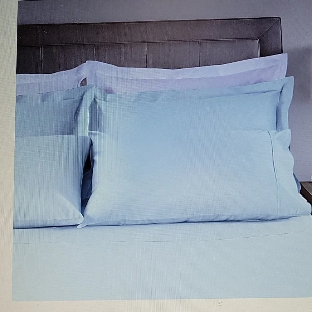 Threadmill 100% cotton 3 pc sheet set Twin blue 600 thread count 15